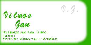 vilmos gan business card